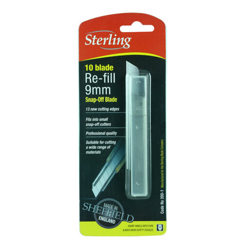 Sterling 9mm Snap Off Blade Card 10