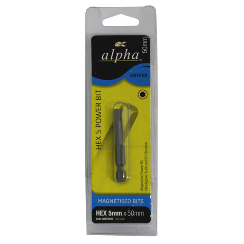 Alpha Hex 5mm Driver Bit – Carded