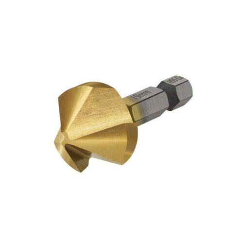 Alpha Countersink 3 Flute 19mm TiN 1/4in Hex Shank Carded