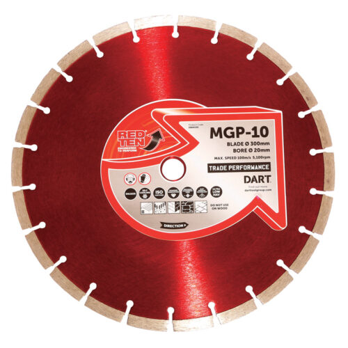 DART Red Ten MGP-10 Trade Blade 125 x 22mm Bore x 10 Segment