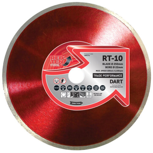 DART Red Ten RT-10 Trade Blade 300 x 20mm Bore x 8mm Segment Height
