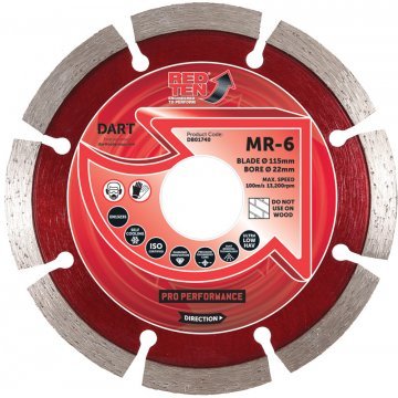 DART Red Ten MR-6 Pro Blade 125 x 22mm Bore x 6mm Segment