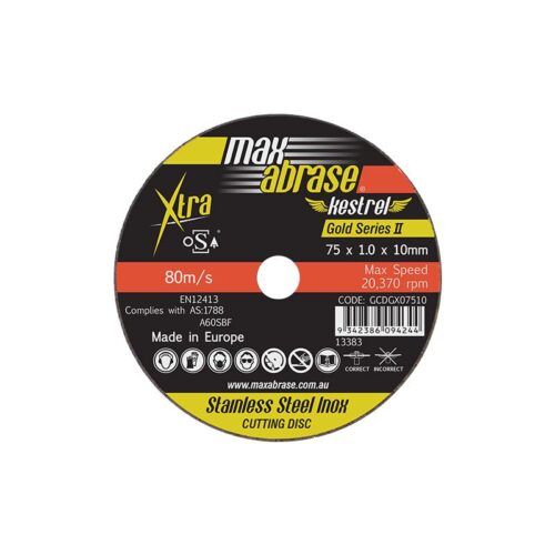 Maxabrase 75 x 1.0mm Cutting Disc – Stainless Gold Series II