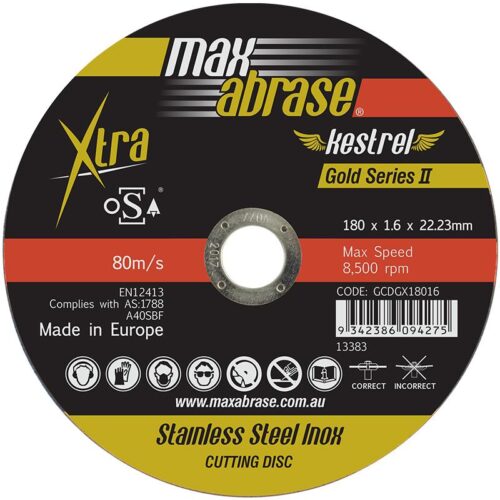 Maxabrase 180 x 1.6mm Cutting Disc – Stainless Gold Series II