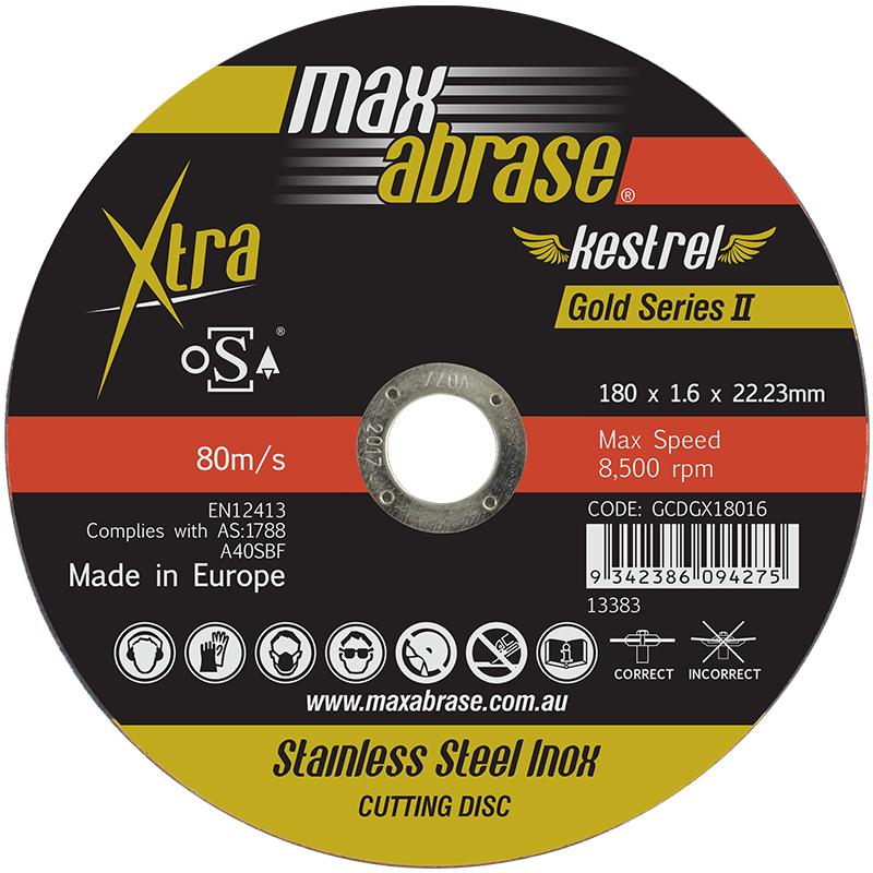 Maxabrase 180 x 2.5mm Cutting Disc – Stainless Gold Series II