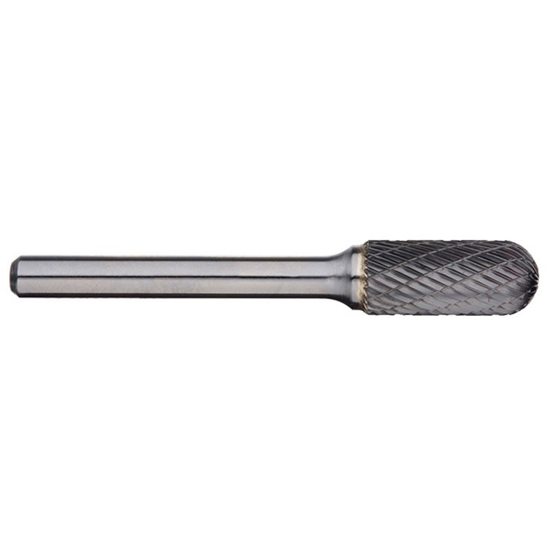 Alpha 6.0mm Cylindrical Ball Nose Carbide Burr - 6mm Shank Long Series