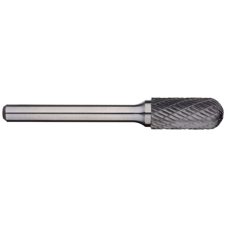 Alpha 3/32“ Cylindrical Ball Nose Carbide Burr - 1/8” Shank