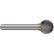 Alpha 3/32" Ball Carbide Burr - 1/8" Shank