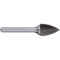 Alpha 3/8“ Tree Pointed Nose Carbide Burr - 1/4” Shank