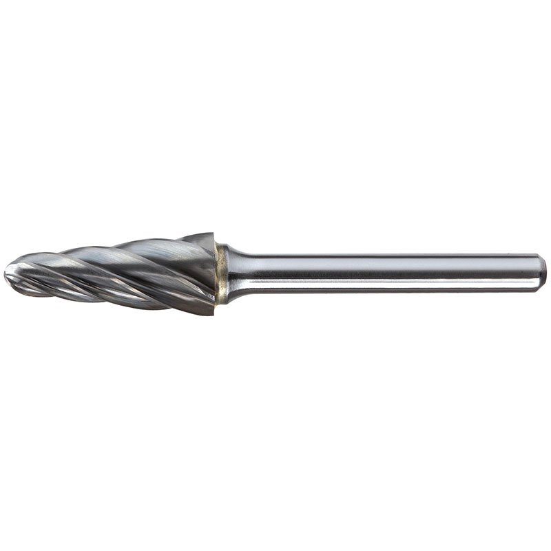 Alpha 1/2“ Included Angle Carbide Burr Aluminium Cut - 1/4” Shank