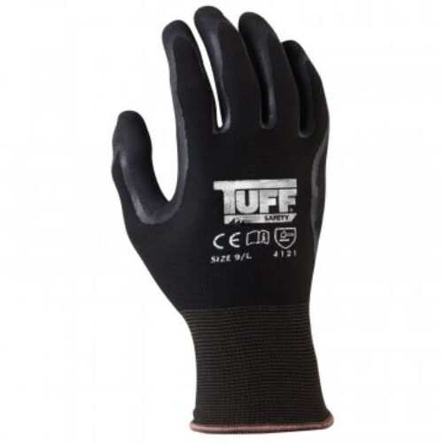 TUFF Black Grip Glove – Size 8 Medium