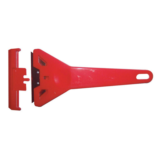 Sterling Red Plastic Scraper with Heavy Duty Blade