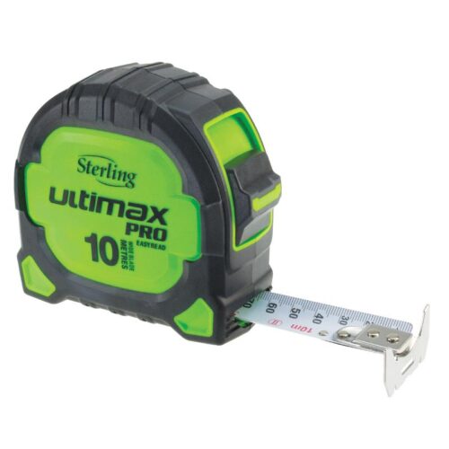 Sterling Ultimax Pro 10M Tape Measure Easyread – Metric