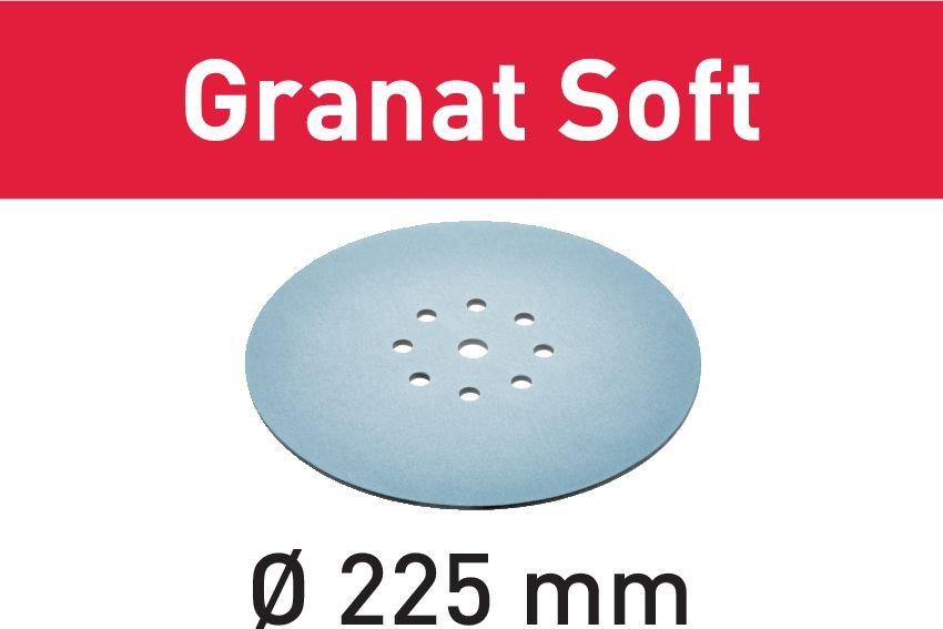 SANDPAPER STF D225/8 P80 GRS/25 with soft foam base