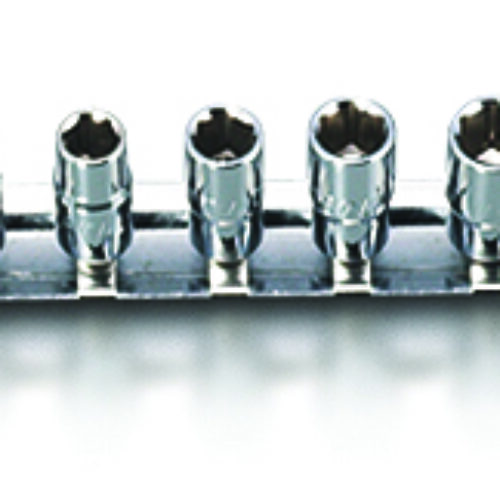 Socket Set Std 1/4″Dr on Rail 13pc 4-14mm