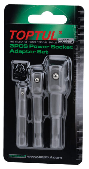 Power Bit Adapters 3pc (1/4"-3/8"-1/2"Dr)