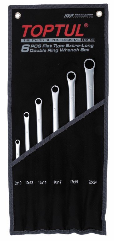 Wrench Dble Ring Extra Long Set 6pc 8-24mm