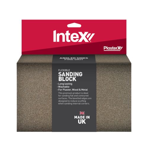 Intex Small Foam Sanding Block Angled Sides-Medium/Fine Grit