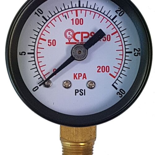 Pressure Gauge 40mm 1/8 bottom entry 200kpa 30psi